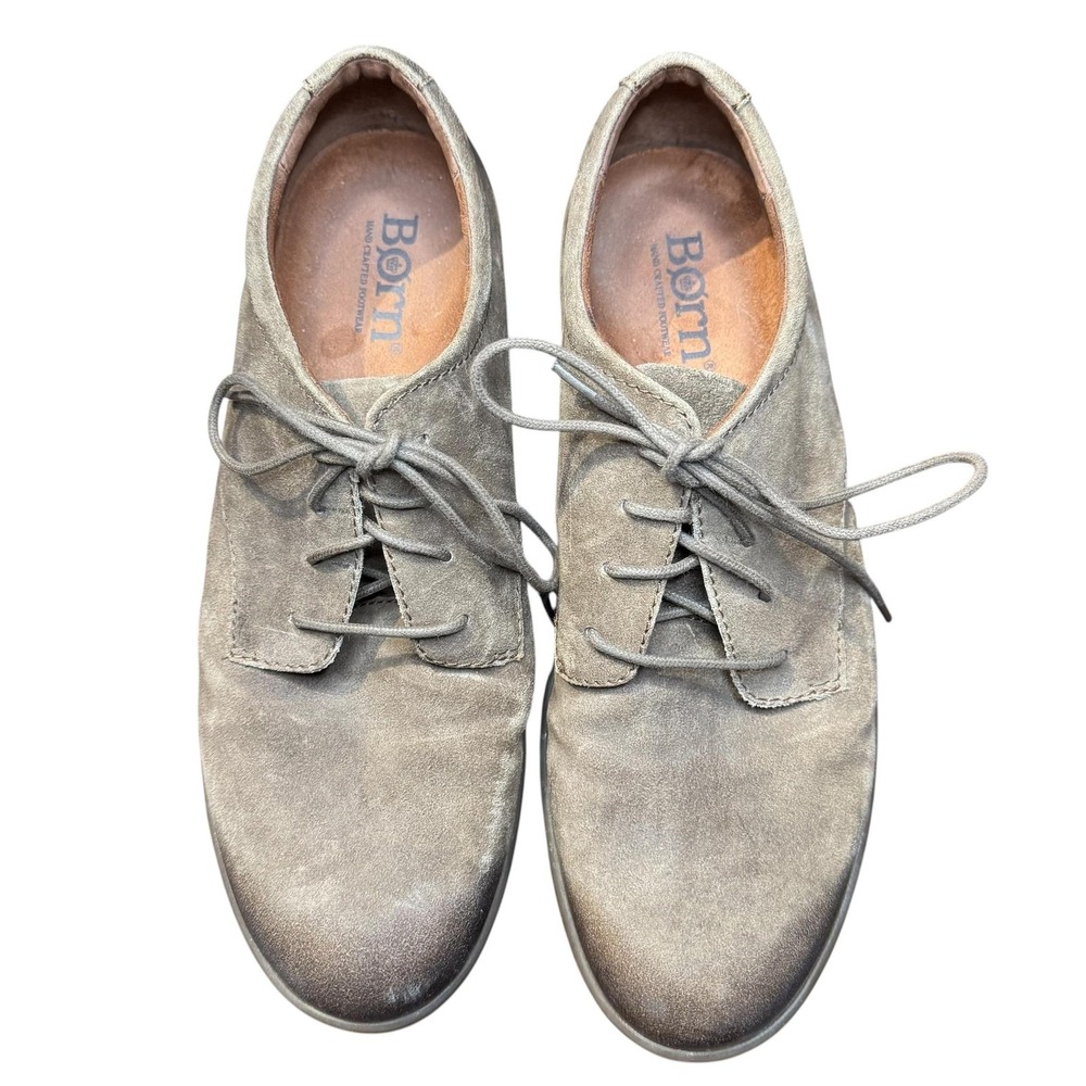 Born Shoes Mens Size 12 Beige Suede Lace Up Casual Sneakers Comfort‎ H62517